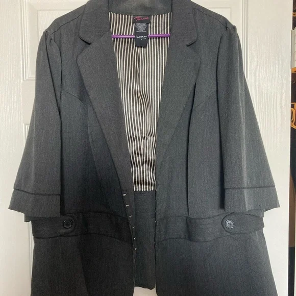 Torrid Blazer with striped lining - Picture 3 of 4